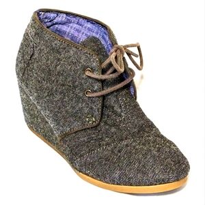 Toms Cloth Wedge Heels